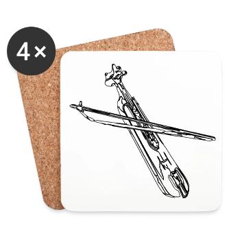 kemence - Dessous de verre (lot de 4) - blanc - Devant
