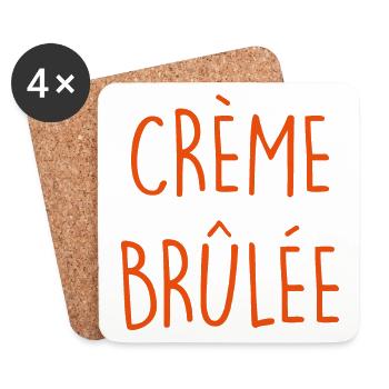 PUDDING À LA CRÈME BRÛLÉE - Dessous de verre (lot de 4) - blanc - Devant