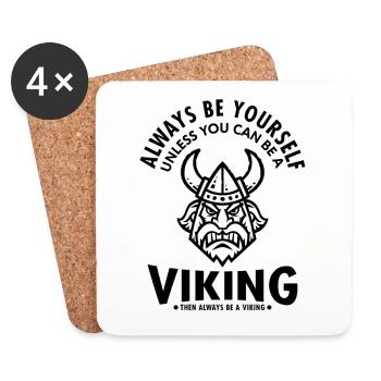 Viking - Vikings - Norseman - Coasters (set of 4) - white - Front