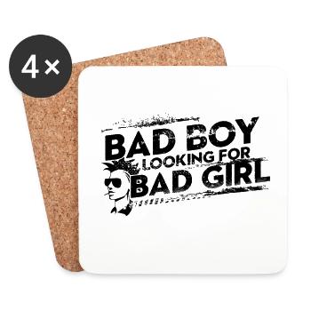 Bad boy bad girl - Coasters (set of 4) - white - Front