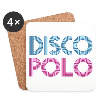 DISCO POLO Polska Polen Poland - Untersetzer (4er-Set) - Weiß - Vorne