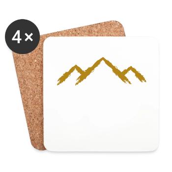 Mountain mountaineering - Coasters (set of 4) - white - Front