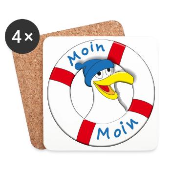 MOIN MOIN - Untersetzer (4er-Set) - Weiß - Vorne