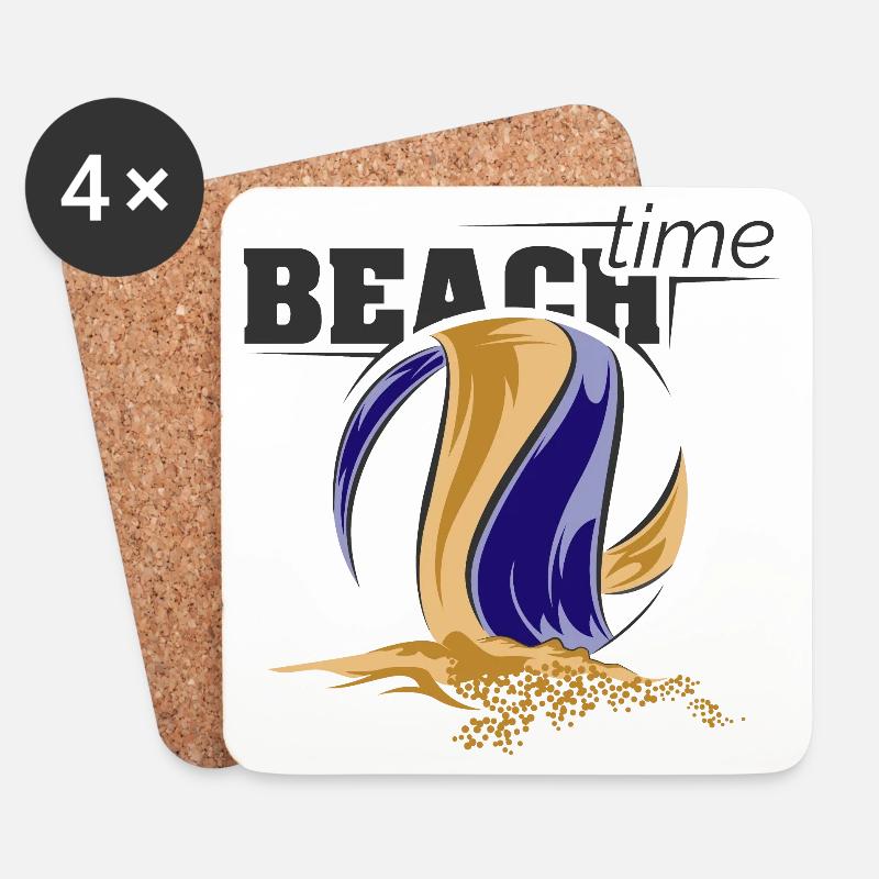 beachvolleyball summer holidays cup Logo Symbol - Untersetzer (4er-Set) - Weiß