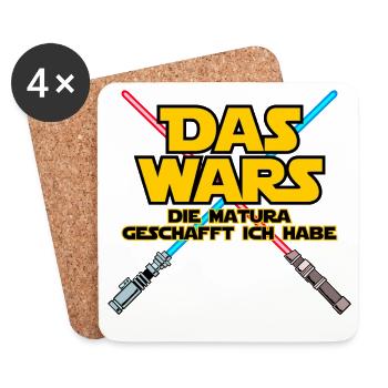 Das Wars Spruch Matura Geschafft Schulabschluss - Untersetzer (4er-Set) - Weiß - Vorne