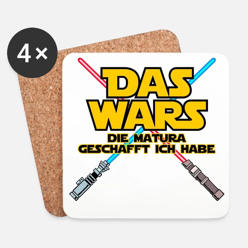 Das Wars Spruch Matura Geschafft Schulabschluss - Untersetzer (4er-Set) - Weiß