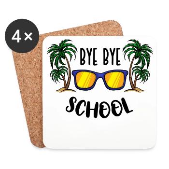 Schule Schulabschluss Prüfung Bestanden Master - Untersetzer (4er-Set) - Weiß - Vorne