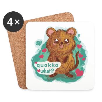 quokka - Untersetzer (4er-Set) - Weiß - Vorne