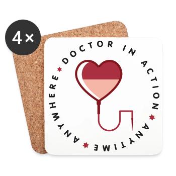 doctor - Coasters (set of 4) - white - Front