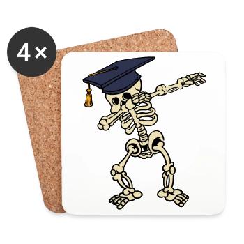 Matura Dab Diplôme du lycée Abi Dabbing - Dessous de verre (lot de 4) - blanc - Devant