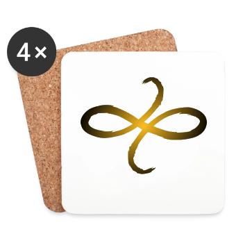 Keltische Symbole Freundschaft Geschenkidee - Untersetzer (4er-Set) - Weiß - Vorne
