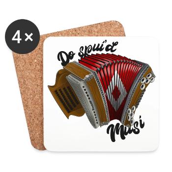 Faites du musi spui’d // sombre | ZiachON ! - Dessous de verre (lot de 4) - blanc - Devant