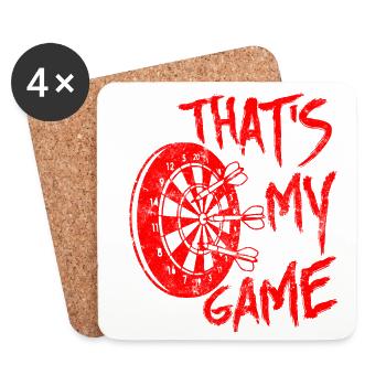 Darts game darts darts - Coasters (set of 4) - white - Front