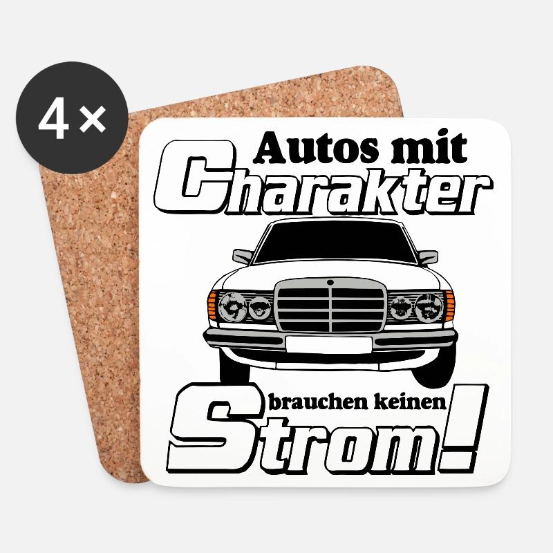 MB W123 , Kult , Autos mit Charakter ...(25) - Untersetzer (4er-Set) - Weiß