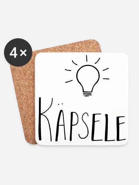 Käpsele - Untersetzer (4er-Set) - Weiß