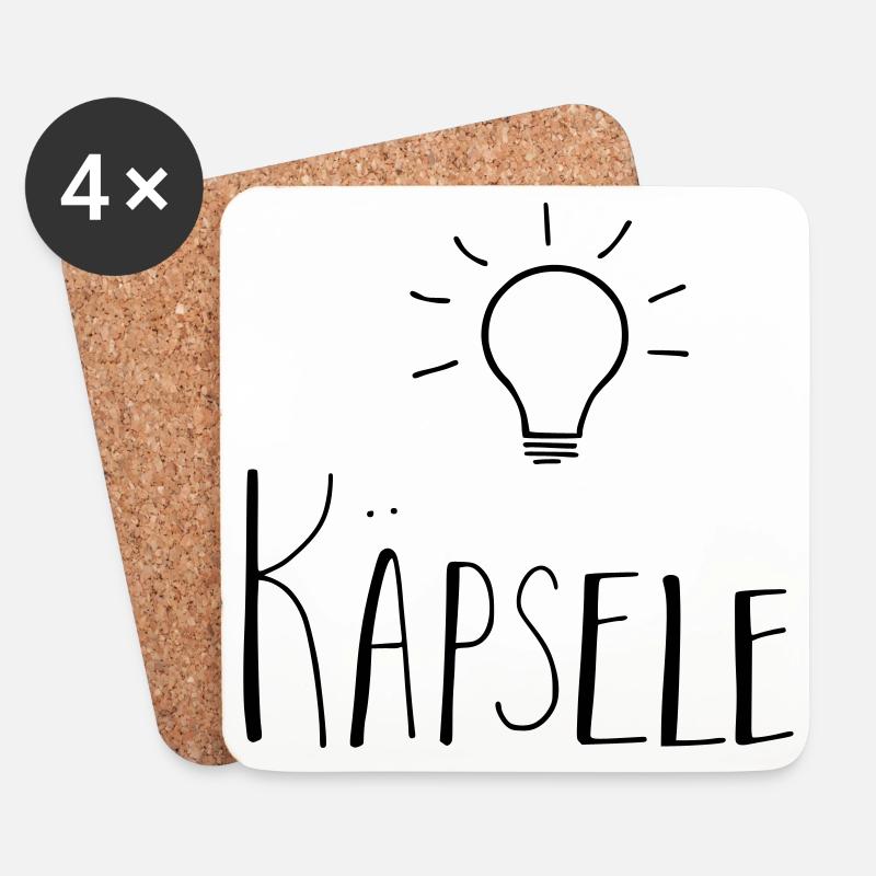 Käpsele - Untersetzer (4er-Set) - Weiß