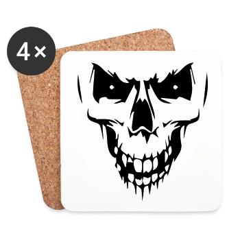 Skull - Coasters (set of 4) - white - Front