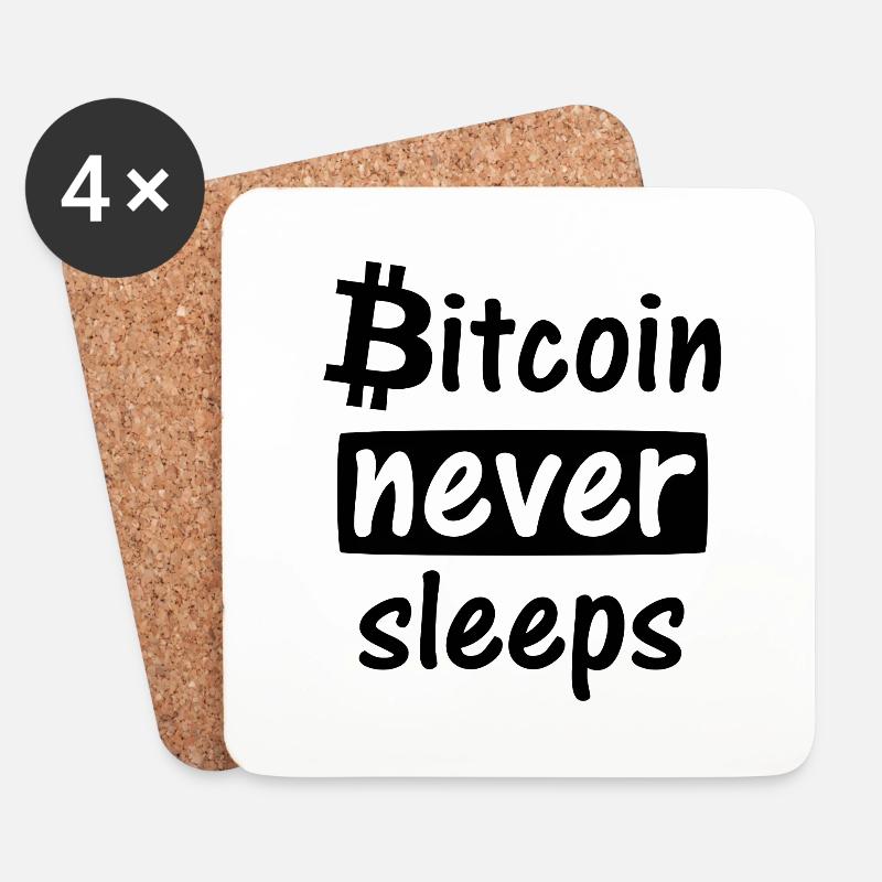 Bitcoin - Untersetzer (4er-Set) - Weiß