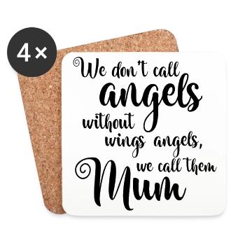 Muttertag Alles Gute Beste Mama Mutter Sprüche - Untersetzer (4er-Set) - Weiß - Vorne