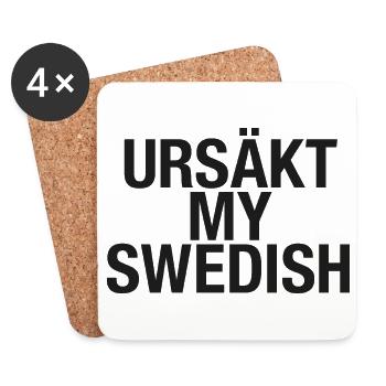 Schwedische Sprache Sweden Schweden Schwedisch - Untersetzer (4er-Set) - Weiß - Vorne