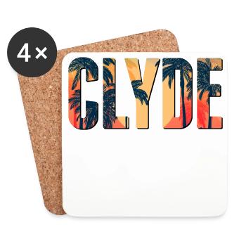 Partnerlook | Bonnie Clyde Beziehung Liebling Paar - Untersetzer (4er-Set) - Weiß - Vorne
