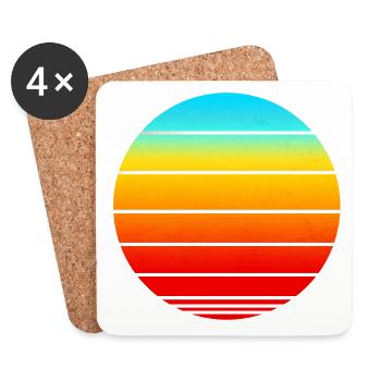 Sunset Strip in Circle - Coasters (set of 4) - white - Front