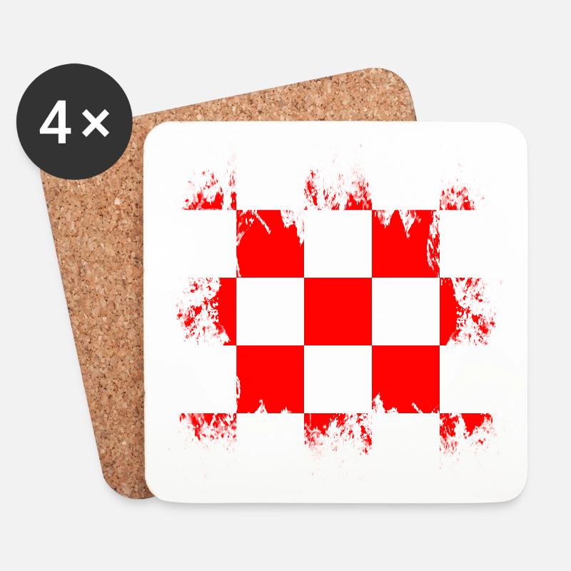 Kroatien Kroatien - Untersetzer (4er-Set) - Weiß