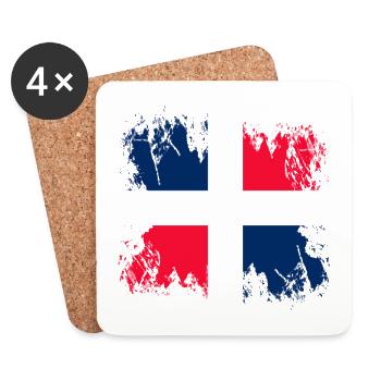 Republica Dominicana - Dominican Republic - Coasters (set of 4) - white - Front