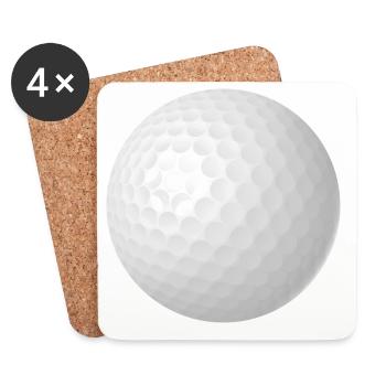 Golfball echt - Untersetzer (4er-Set) - Weiß - Vorne