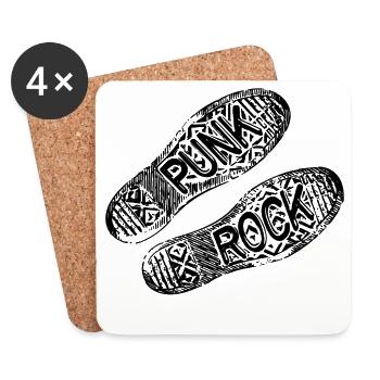 Punk rocker punk rock punk rock rock music hard rock - Coasters (set of 4) - white - Front
