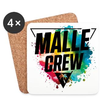 malle crew bunt klecks - Untersetzer (4er-Set) - Weiß - Vorne