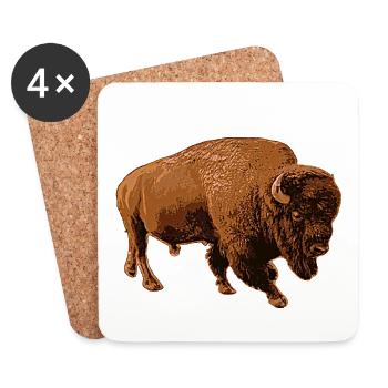 Bison - Untersetzer (4er-Set) - Weiß - Vorne