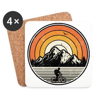 Sunset Mountain Ride - Untersetzer (4er-Set) - Weiß - Vorne