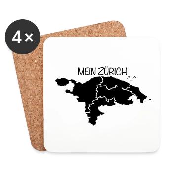 Mein Zürich - Untersetzer (4er-Set) - Weiß - Vorne