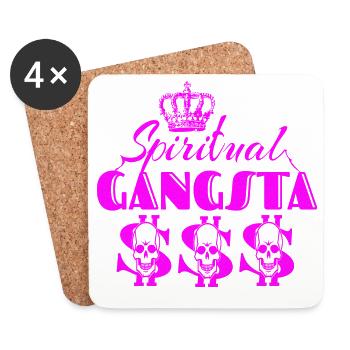 Spiritual Gangster Girl - Untersetzer (4er-Set) - Weiß - Vorne