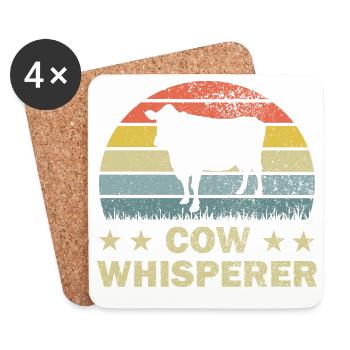 Cow cows - Coasters (set of 4) - white - Front