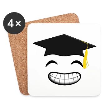 Graduation Done Be Happy Be Proud Bachelor Master - Coasters (set of 4) - white - Front