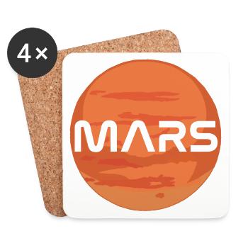 Planet Mars - Coasters (set of 4) - white - Front