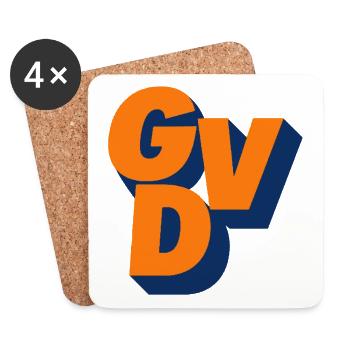 GVD, Parti politique, Malédiction, Politique # - Dessous de verre (lot de 4) - blanc - Devant