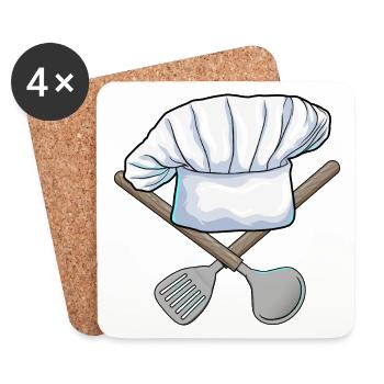 Cuisine de Chef’s Hat - Dessous de verre (lot de 4) - blanc - Devant