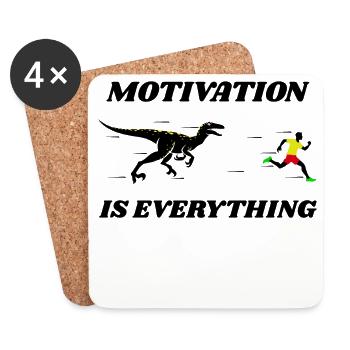 Motivation Sport Course Course Jogging Marathon - Dessous de verre (lot de 4) - blanc - Devant