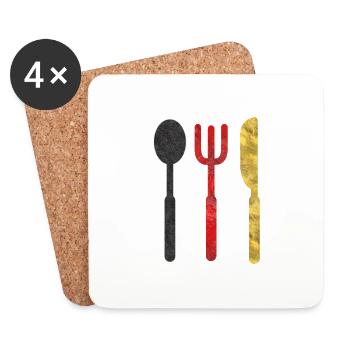 BlackRedGold - Coasters (set of 4) - white - Front