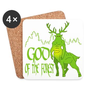 Ecological god of the forest - Coasters (set of 4) - white - Front