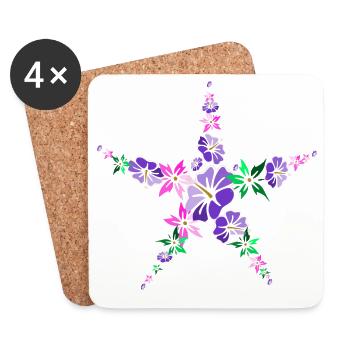 Polynesia - Coasters (set of 4) - white - Front
