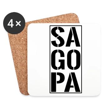 Sagopa Kajmer Rap turc Kafkef Gora - Dessous de verre (lot de 4) - blanc - Devant