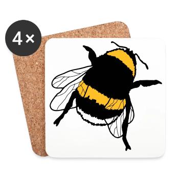 bumblebee - Coasters (set of 4) - white - Front