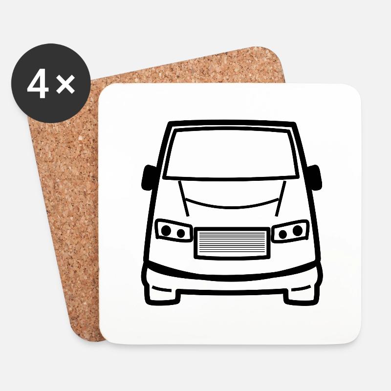 Transporter Van - Untersetzer (4er-Set) - Weiß
