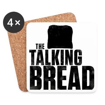the talking bread total black - Dessous de verre (lot de 4) - blanc - Devant