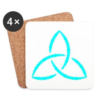 Keltisches Symbol Triquetra Endlos Geschenk - Untersetzer (4er-Set) - Weiß - Vorne