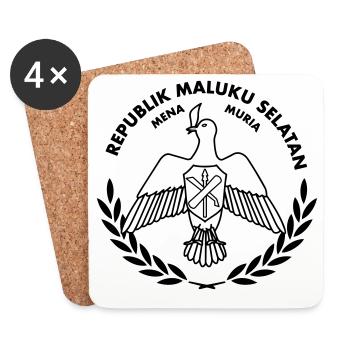 Republik Maluku Selatan - Untersetzer (4er-Set) - Weiß - Vorne